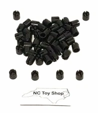 50 Rare K'NEX Black End Cap Parts, Rod Snap Clip Pieces Standard Specialty KNEX