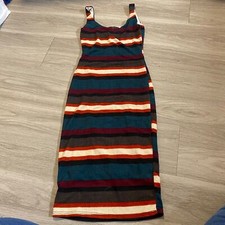 Fashion Nova women's midi striped sleeveless bodycon dress