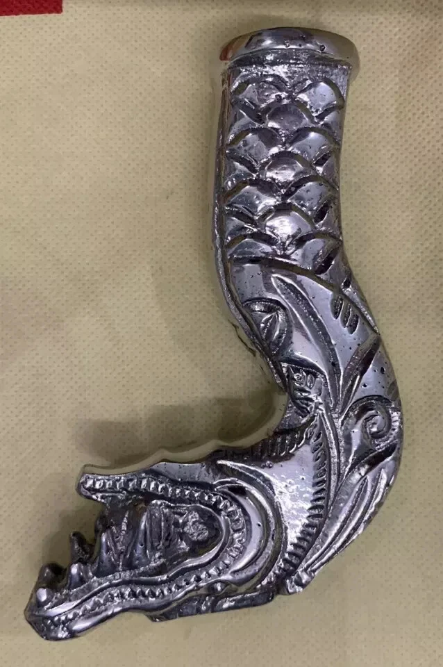 Nuevo mango de cabeza de dragón de diseño de aluminio para bastón de madera mejor artículo de regalo Foto 3 de 4