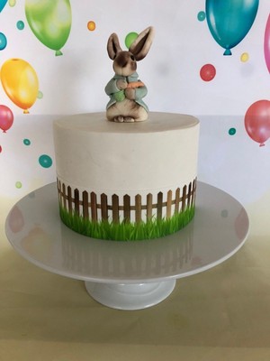 Picket Fence Edible Cake Wrap Peter Rabbit Cricket Vegetable And Fairy Garden Ebay