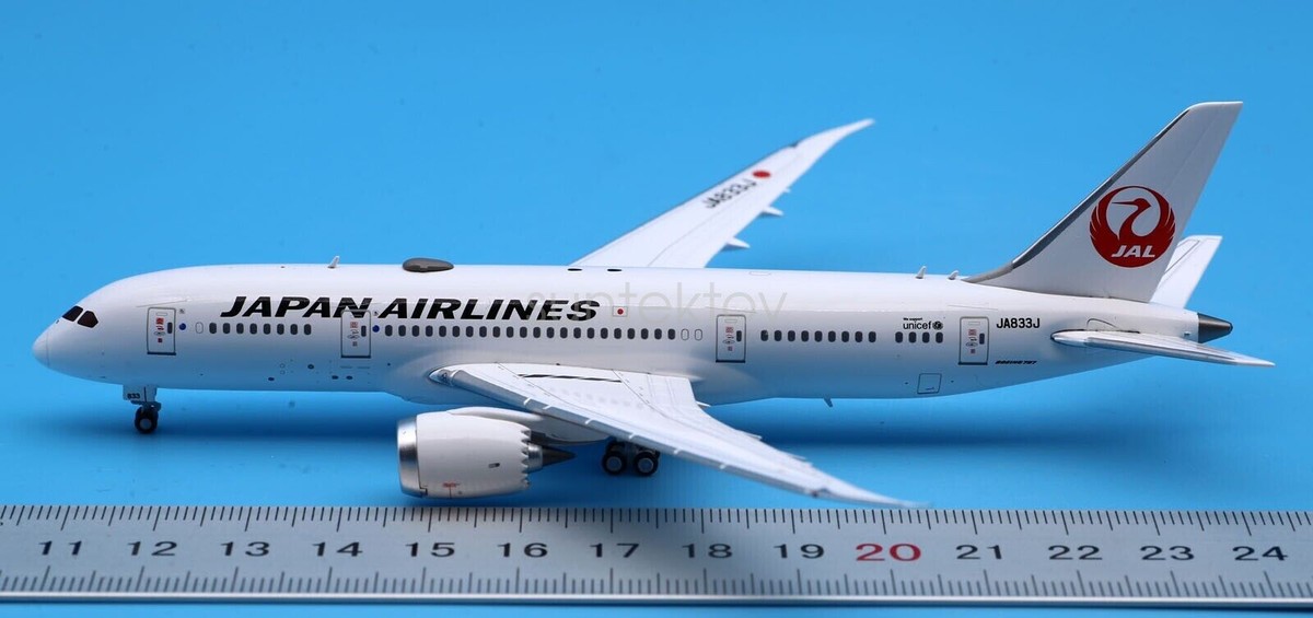 JAL 787-8 日本航空 JA833J JC 1:400 JC Wings 1:400 Japan Airlines JAL Boeing B787-8 Diecast