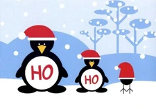 HO HO HO - Christmas Tree Free Greeting Card - 12611