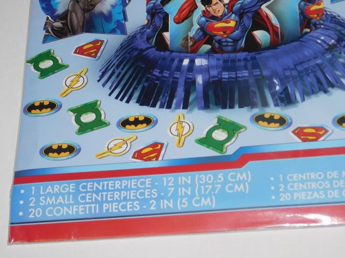 Justice League Superman Batman Birthday Party Table Swirl Decorations Game - Picture 11 of 22