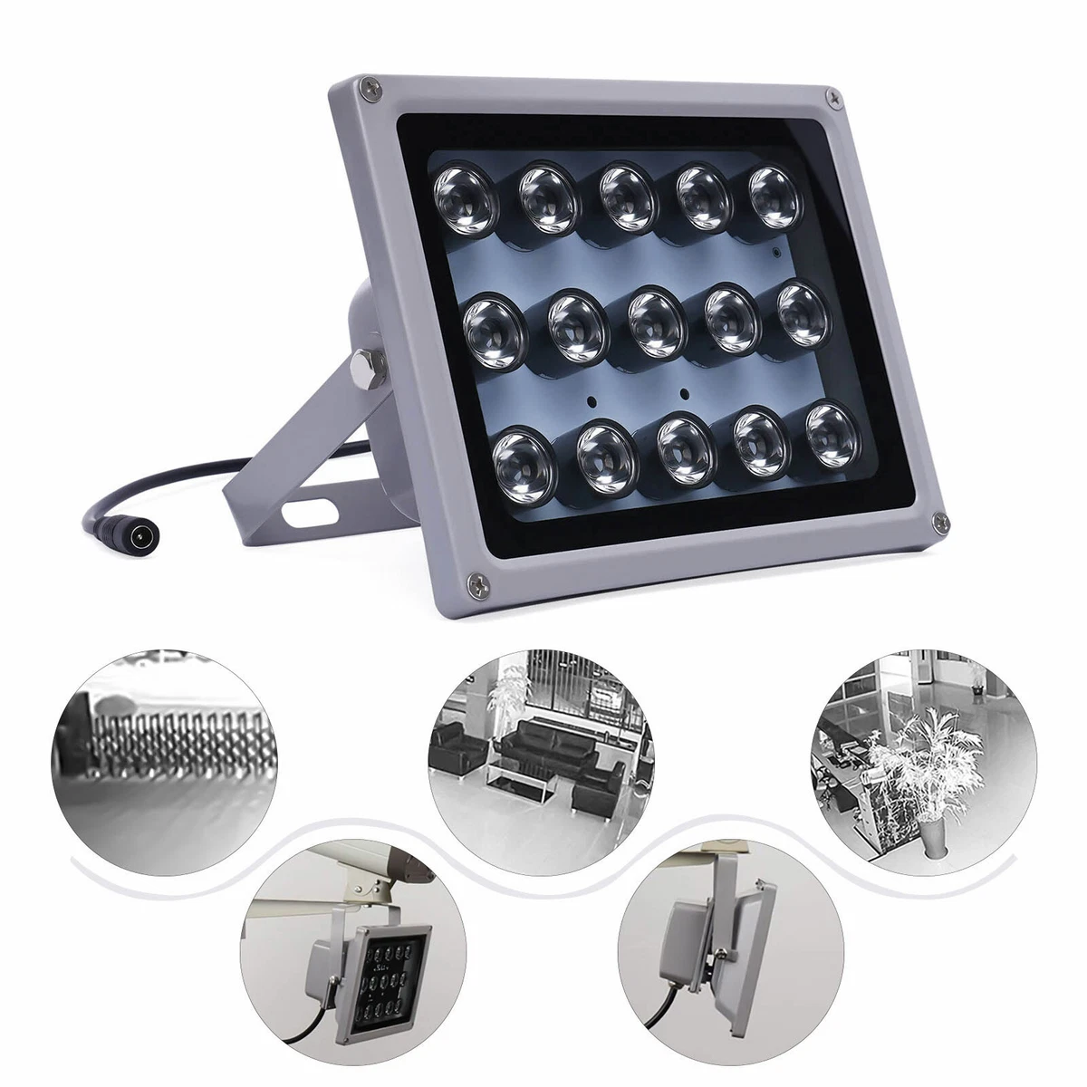 Projecteur Infrarouge 15 LED Pour Caméra CCTV - Alimentation 12V, Améliore La Vision Nocturne, Occasion
