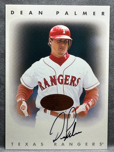 1996 Leaf Signature Series Dean Palmer Rare On Card Auto