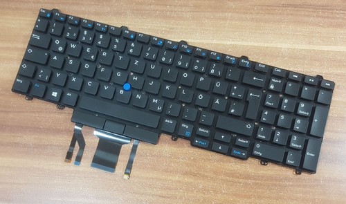 Beleuchtete Tastatur Mouse Stick QWERTZ Deutsch 02R2P6 E5570 E5590 3510 7520 uvm - Afbeelding 2 van 4