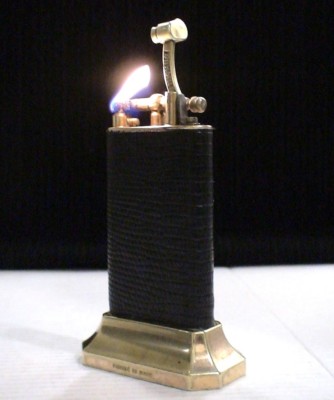 Altes Feuerzeug DUNHILL Unikat Table Desk Fuel Lighter Feuerzeug Accendino