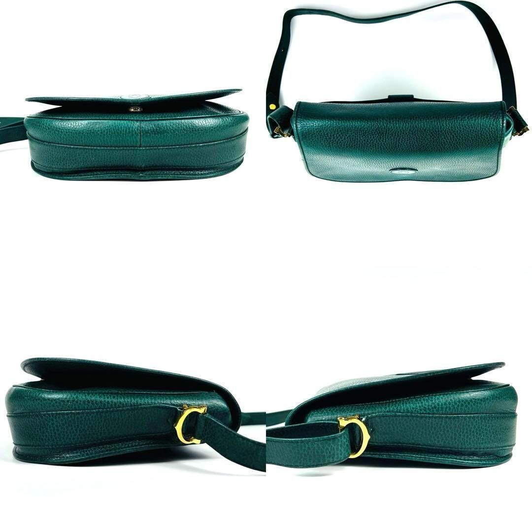 【すぐ届く】 Cartier セージグリーン ハンドバッグ ジャングル Cartier Vintage Shoulder bag Handbag Green Leather Used
