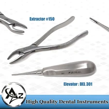 150-301 Wolf Tooth Combo Set - Extractor & Elevator Surgical Instruments