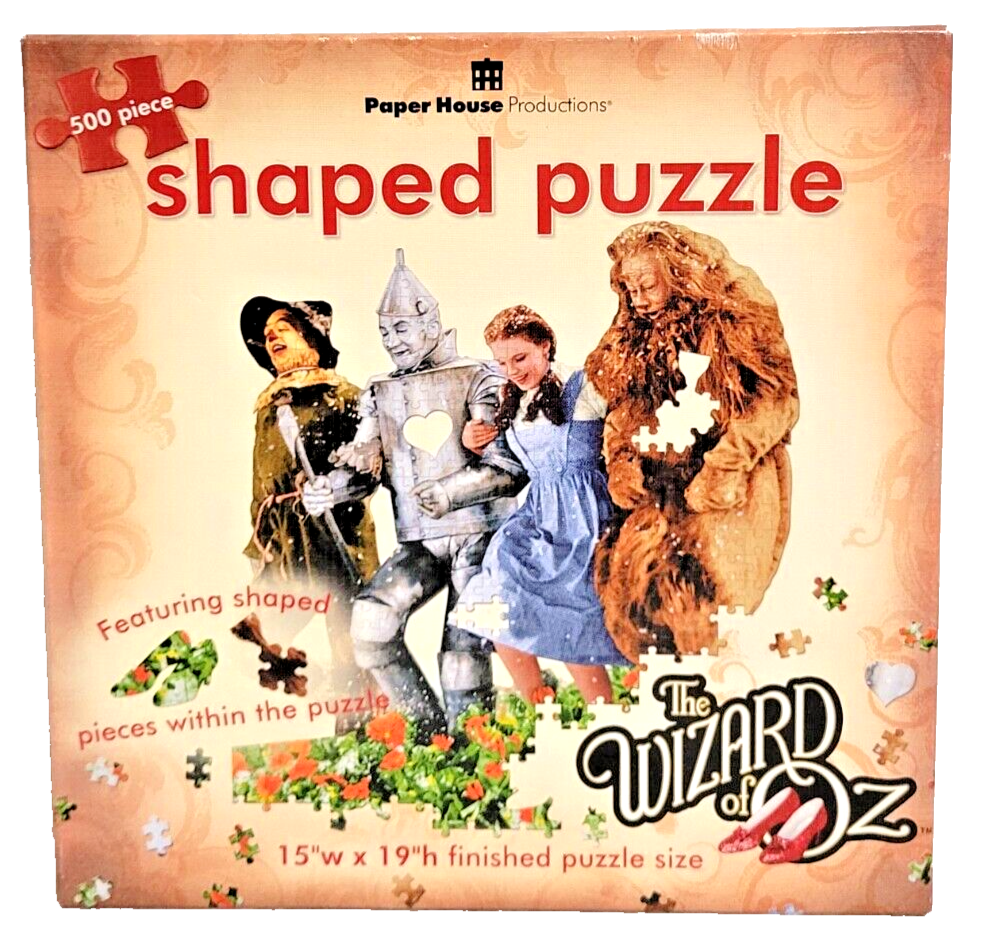 Paper House Wizard Of Oz 500-Piece Shaped Jigsaw Puzzle with Linen Finish