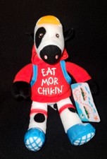 Chick-fil-A Plush Cow Doll Toy Summer 2023 Red Hoodie Traveler 9" Map Backpack