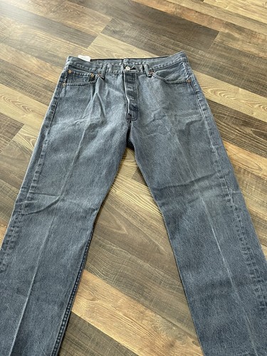 Jeans Levi's 501 Etiqueta Talla 36 (Talla real es W32) Hombre Gris Hecho en México