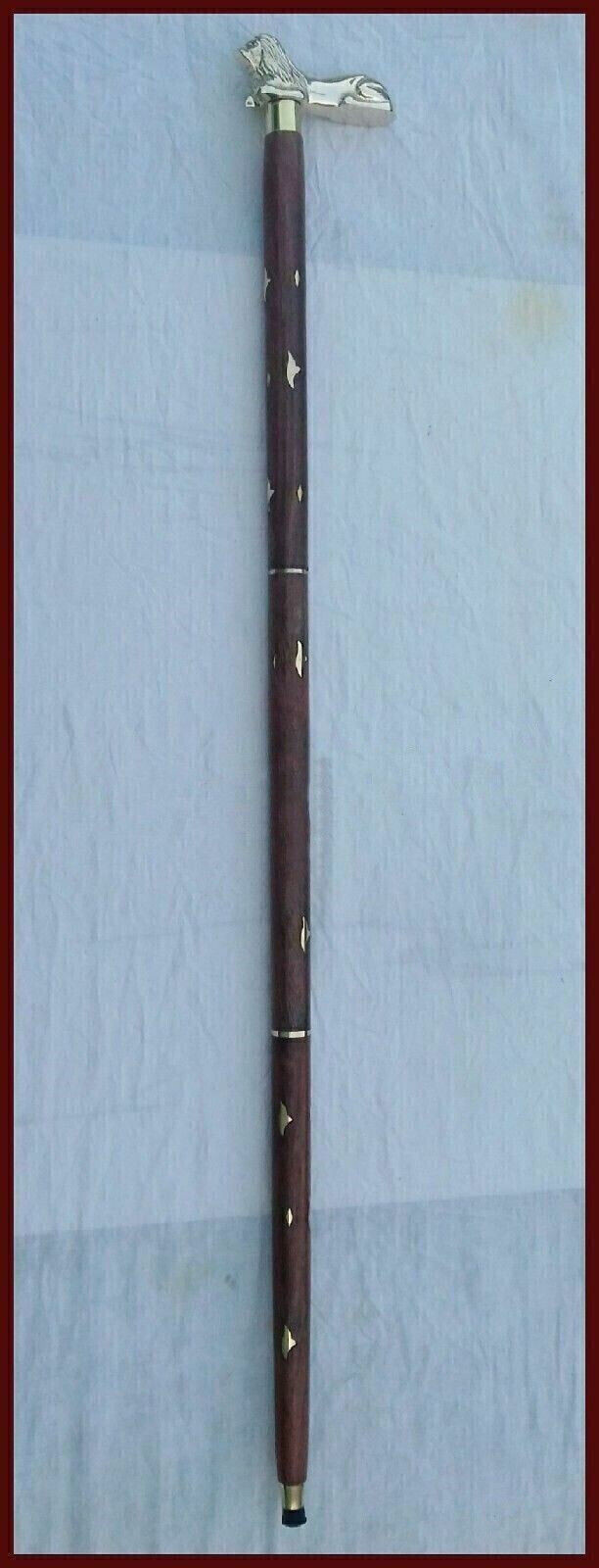 Solid Style Brass Knob Head Handle Walking Stick … - image 3