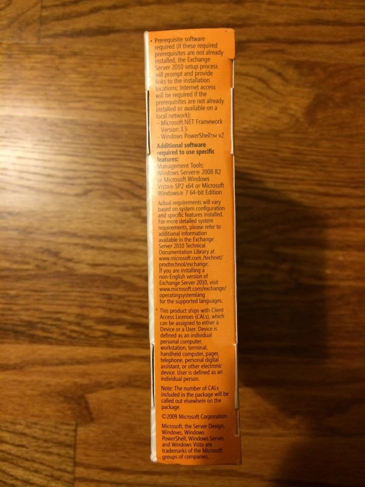 Microsoft Exchange Server 2010 Standard,SKU 312-03977,64-Bit,Full Retail,5 CAL - Image 4 of 4