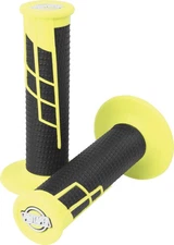 ProTaper 021657 Clamp-On Half Waffle Grips - Neon Yellow/Black Yellow