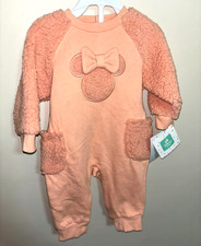 NWT Disney Baby Minnie Mouse Hooded Footless 1-Piece Romper Outfit 3-6M