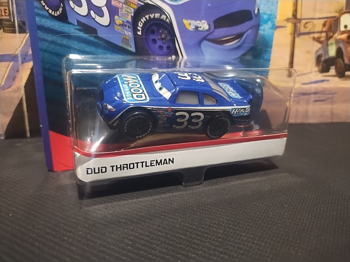 DISNEY PIXAR CARS DUD THROTTLEMAN MOOD SPRINGS 33 DINOCO 400