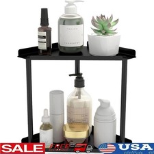 2-Tier Bathroom Counter Organizer Metal Storage Rack Space Saver Shelf New