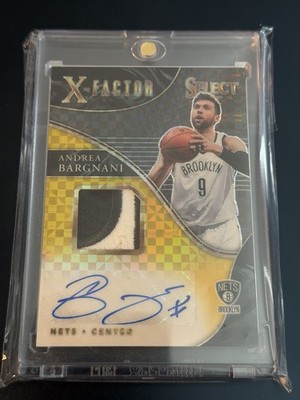 Andrea Bargnani 09/10 Patch Auto Gold Prizm 2020-21 Select Game Used Jersey # XF