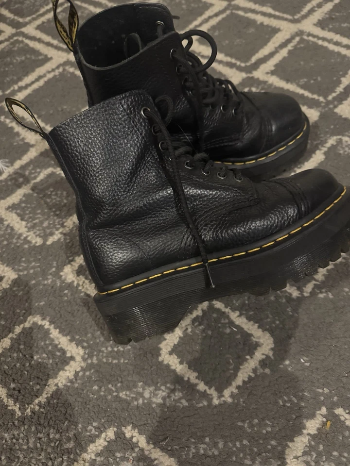 Doc Martens Jadon Animal Clash Leather Platform Boots Size UK 6.5 EU 40, photo 4 of 5