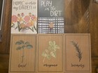 Set Of 5 Wooden Garden Wall Decor 4.5x6.5