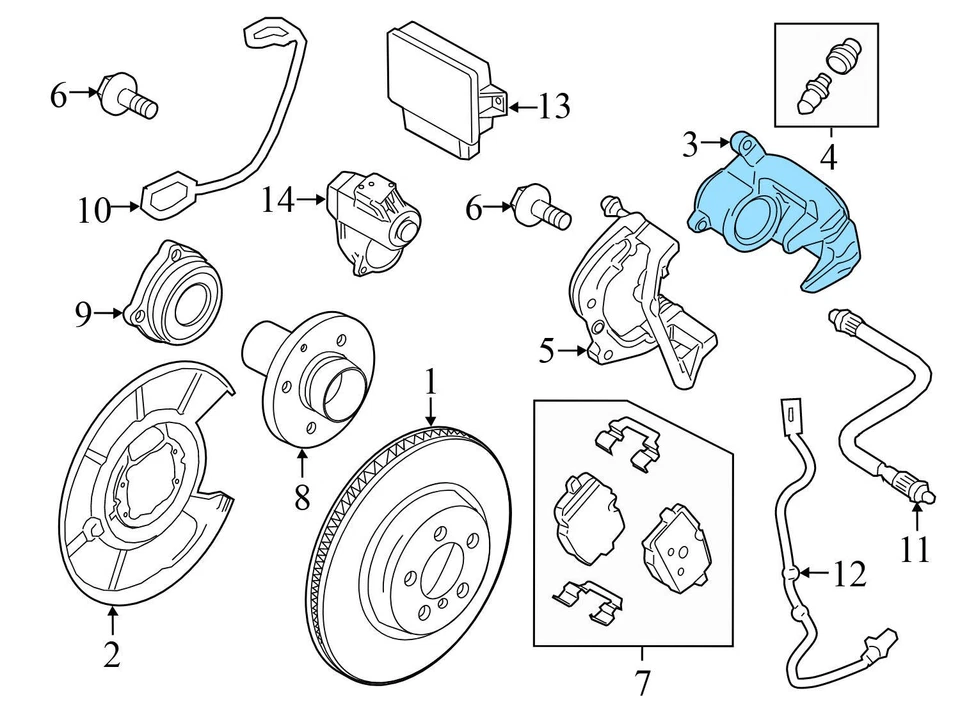 BMW 640I XDRIVE 2014-2018 - Pinza de freno trasera izquierda/motor 6793047 Foto 4 de 4