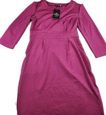 Kojooin Womens Purple Long Sleeve Midi Dress Size XL New With Tags