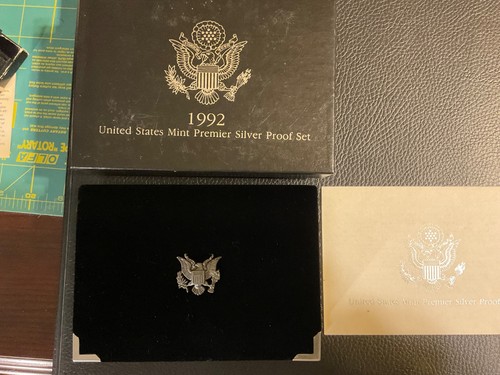 1992 US Mint Premier Silver Proof Set w/COA & OGP - 第 2/4 張圖片