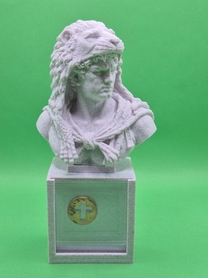 HERCULES BUST:  3D Printed Coin Flip Display