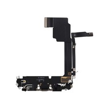 For iPhone 15 Pro Max Charging Port Flex Cable White Replacement Part US