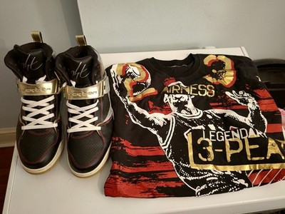 Nike Air Jordan Flight 45  High Shoes -Black/Silver/Gold/White- Size 13 w/Shirt
