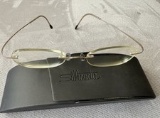 Authentic Silhouette Rimless Titanium Eyeglasses Gold Tone Frames Case