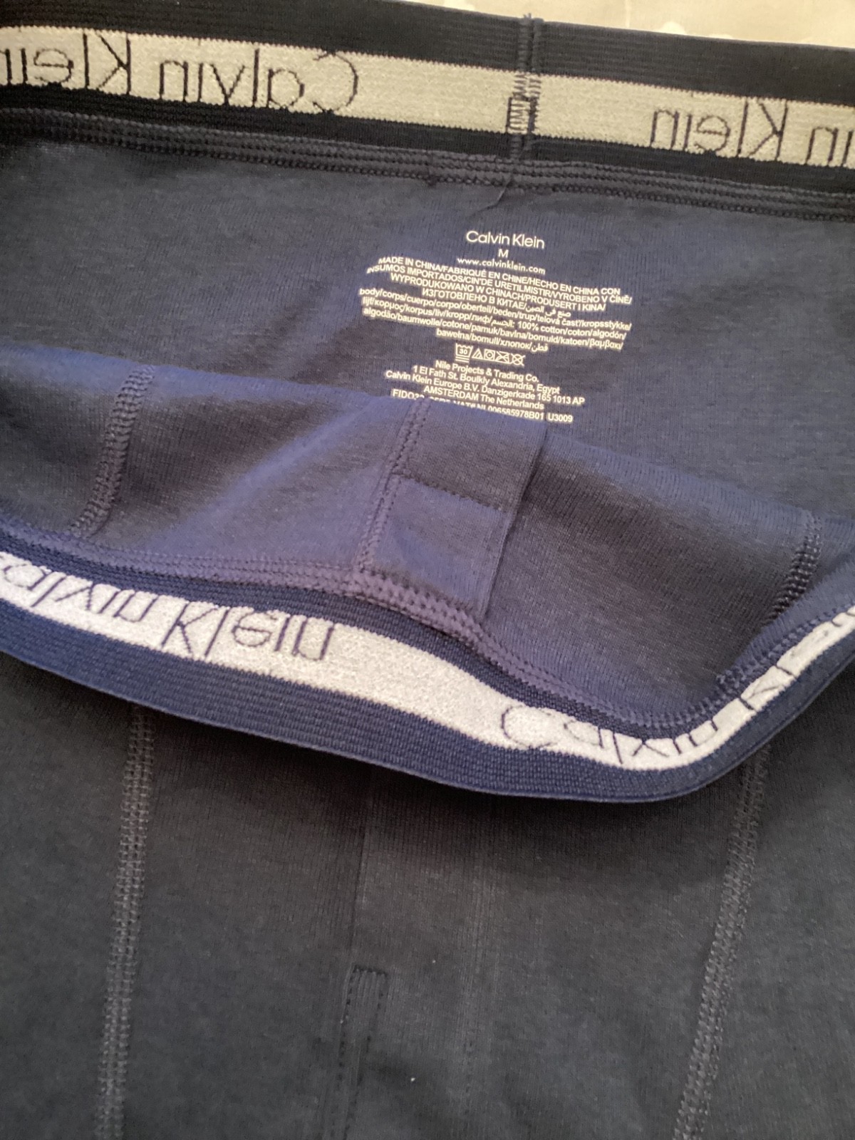 CALVIN KLEIN MENS BUTTON FLY BOXER TRUNK MEDIUM(32"-34") NAVY thumbnail 2