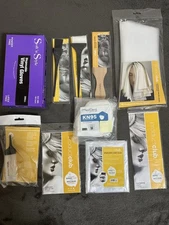 Hair Salon Essentials Bundle: Highlighting Foils Brushes Vinyl Gloves KN95 Masks
