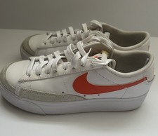 Nike Blazer Low '77 White Team Orange Sneakers Shoes Women's 7.5