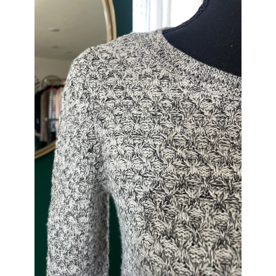 Ann Taylor Loft Sweater Dress Womens S Gray Marled Knit Long Sleeve Cozy Casual - Image 2 of 4