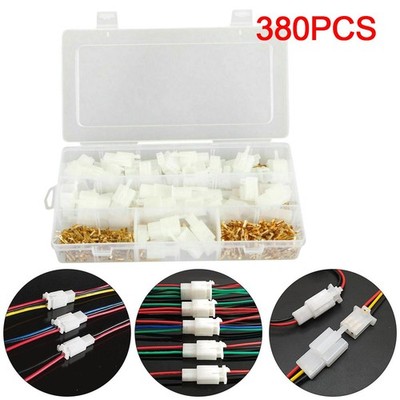 380pcs Copper Wire Connectors for Motorcycle Electric Vehicle 2 3 4 6 Pin Use