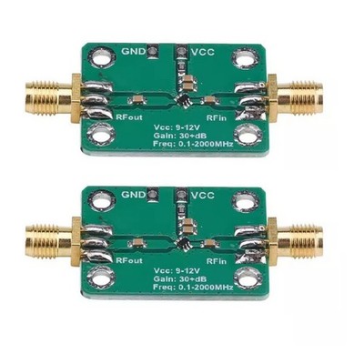 Low Noise RF Amplifier 0.1-2000MHz Wideband Module 30dB Gain 10dBm Output Level