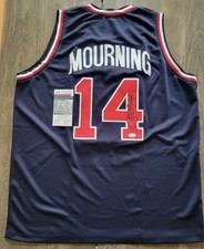 Alonzo Mourning (Miami Heat) Signed Team USA Basketball Jersey (JSA COA)