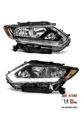 Headlight Assembly for 2014-2016 Nissan Rogue, Driver B-Black housing