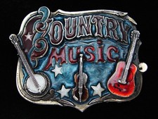 PL11128 *NOS* VINTAGE 1970s **COUNTRY MUSIC** COMMEMORATIVE BELT BUCKLE
