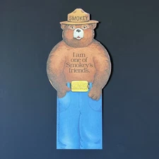 Vintage Smokey The Bear Paper Bookmark