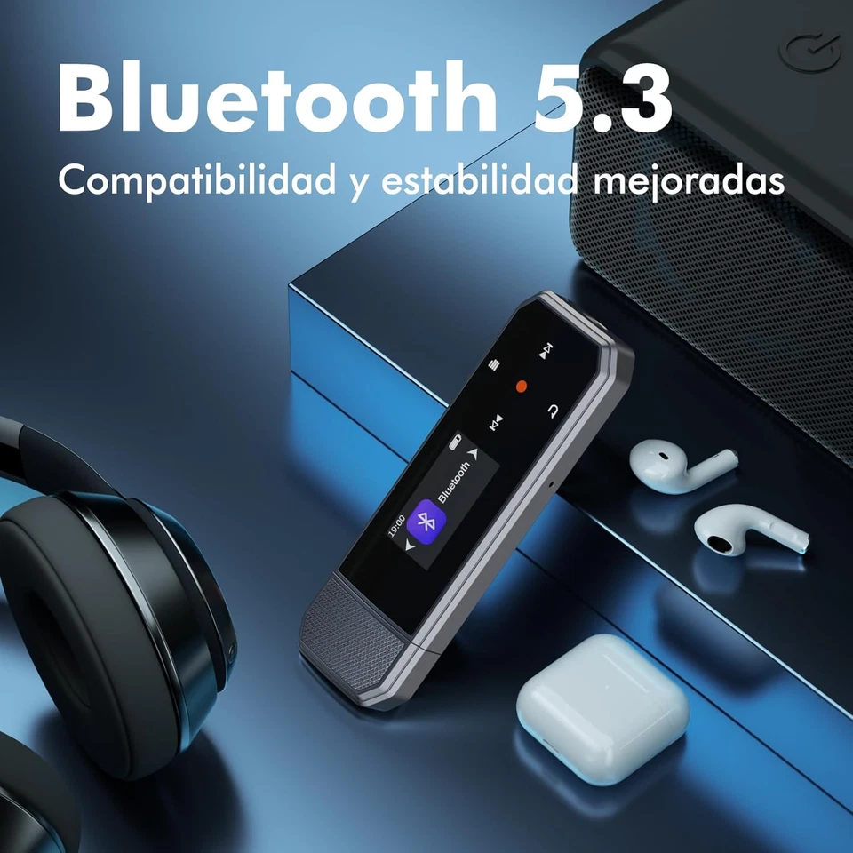 64GB Reproductor MP3 de Bluetooth 5.3 ，Memoria USB Tipo-C y con Clip Portátil, c - Imagen 2 de 4