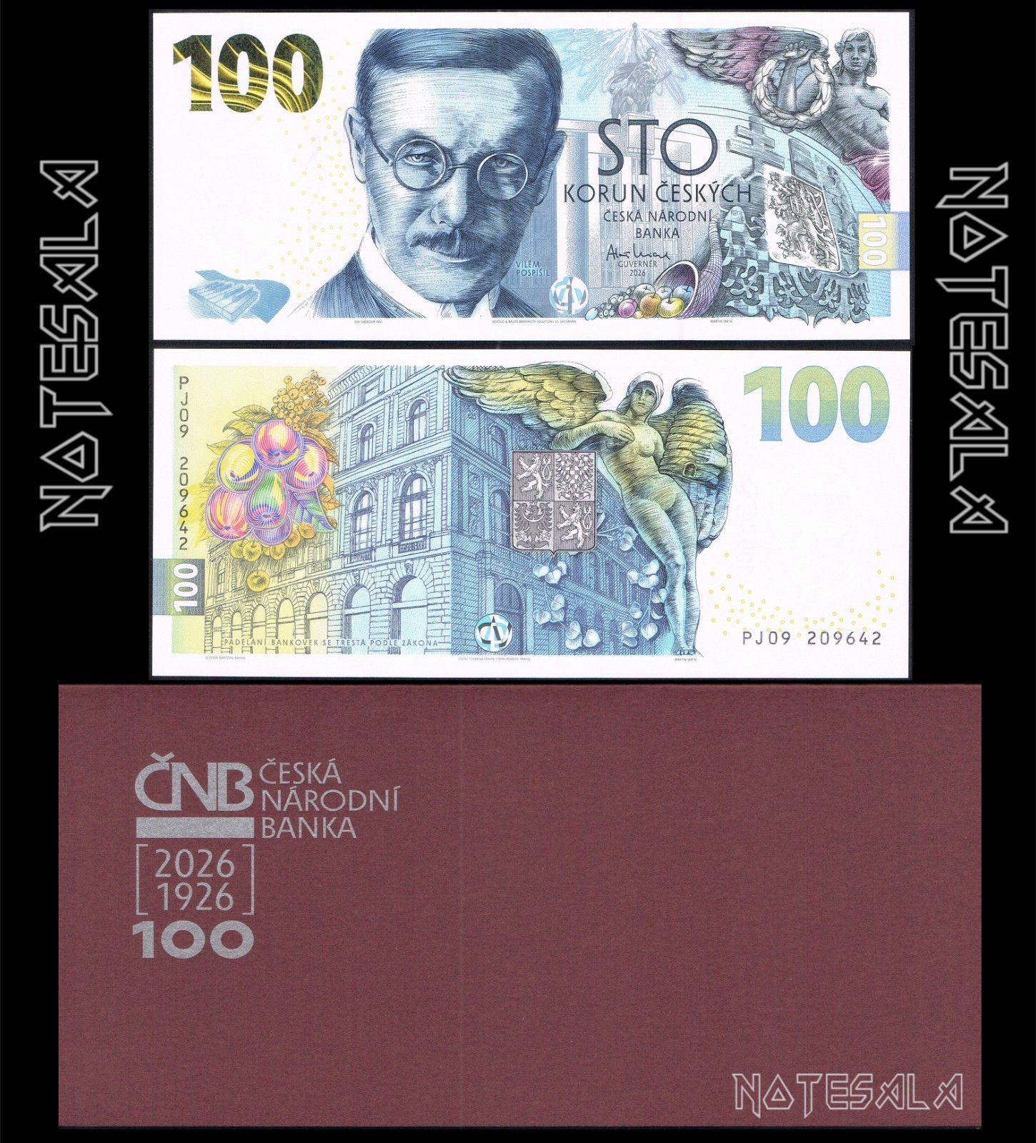 Czech Republic CZECHIA 100 korun 2026 P-32 COMMEMORATIVE IN FOLDER UNC NEW ISSUE