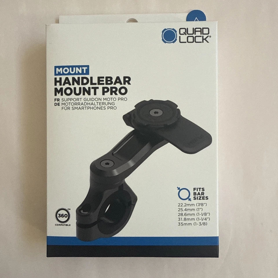 QUAD LOCK Motorcycle Handlebar Mount PRO and Vibration Dampener Quadlock NEW - Image 3 of 4