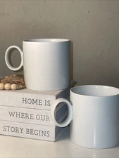 Set of 2 Thomas Rosenthal Group Loft White Coffee Mugs 3.25" Germany
