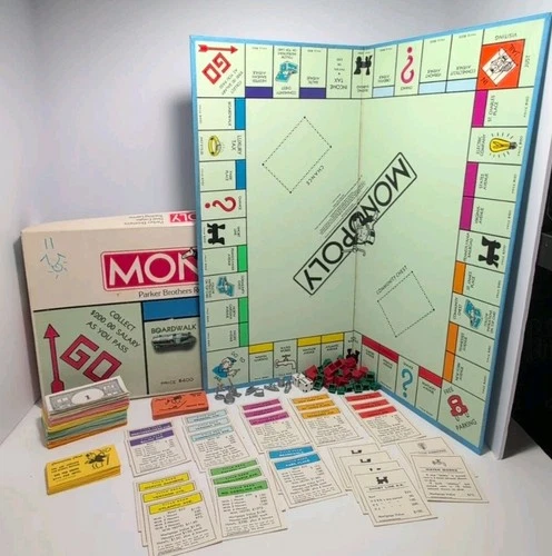 Monopoly Board Game 1985 Edition Vintage Parker Brothers Complete