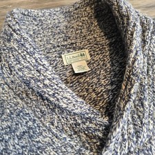 Vintage LL Bean Wool Sweater Knit Pullover Men's Size XL Shawl Collar Fisherman