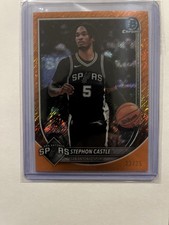 2025-26 Bowman Chrome Stephon Castle Orange Shimmer /25 NBA Spurs Playoff MVP?
