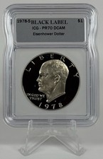 1978-S Ike Dollar Proof ICG PR70 DCAM S/S RPM Black Label Brilliant Uncirculated